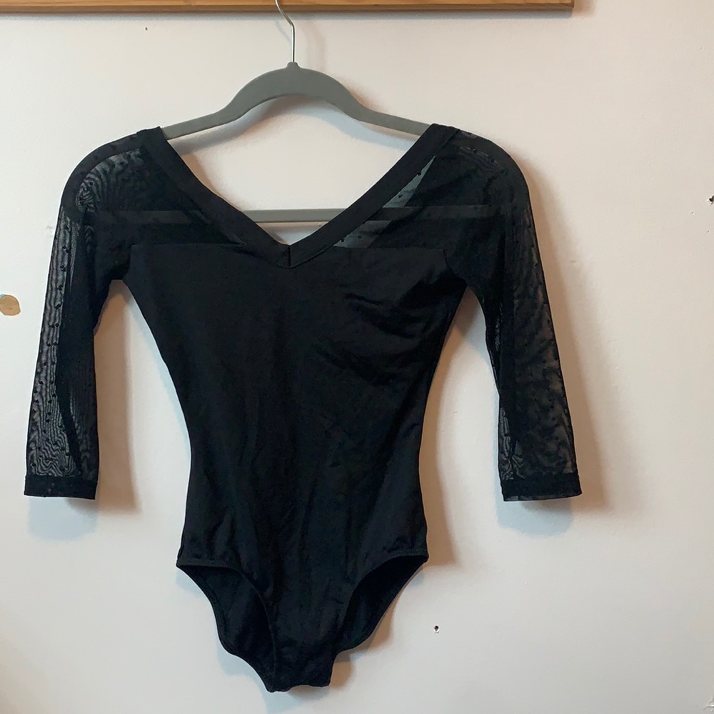 Black long sleeve leotard